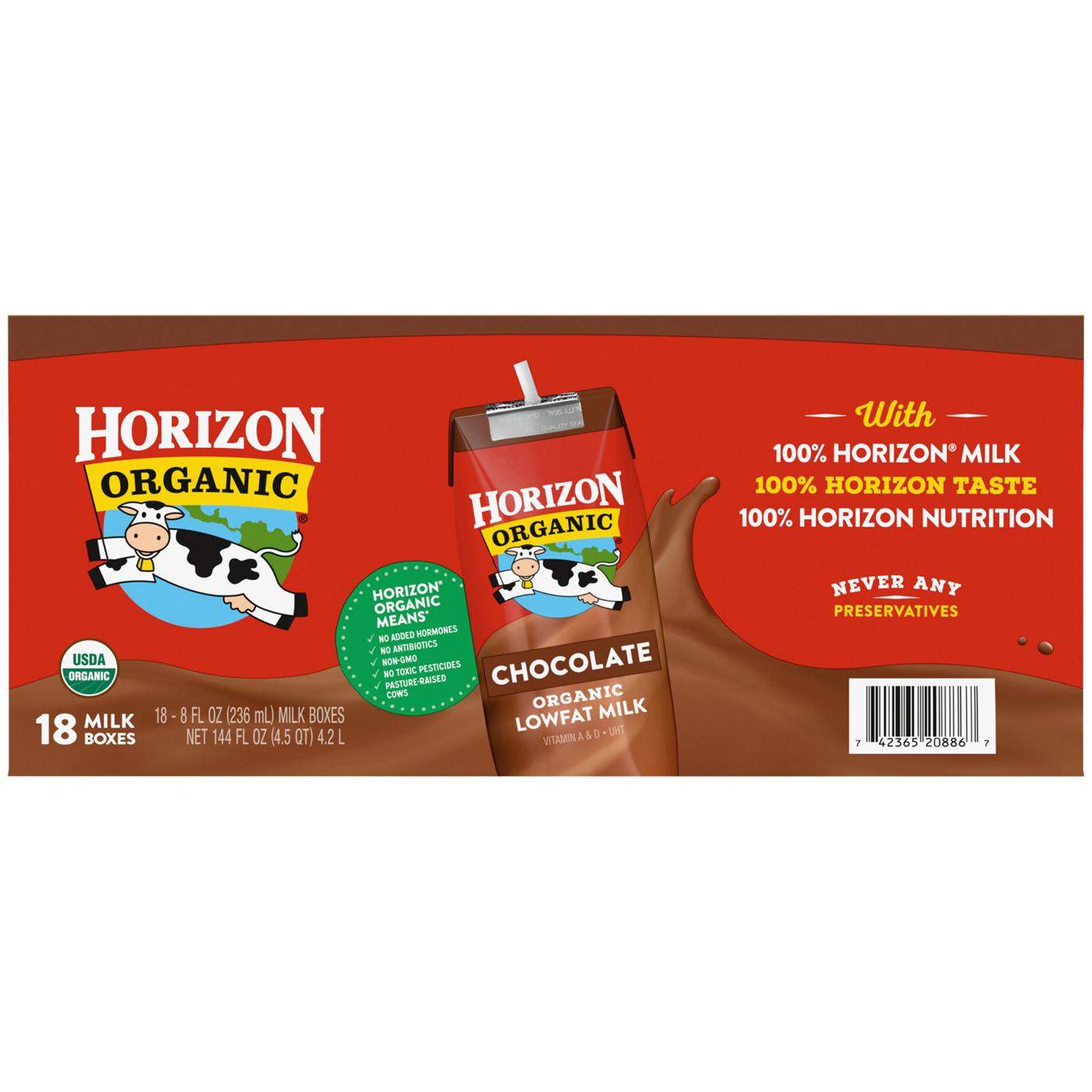 Horizon Organic 1% Lowfat Uht Chocolate Milk 8 oz Cartons; image 6 of 8