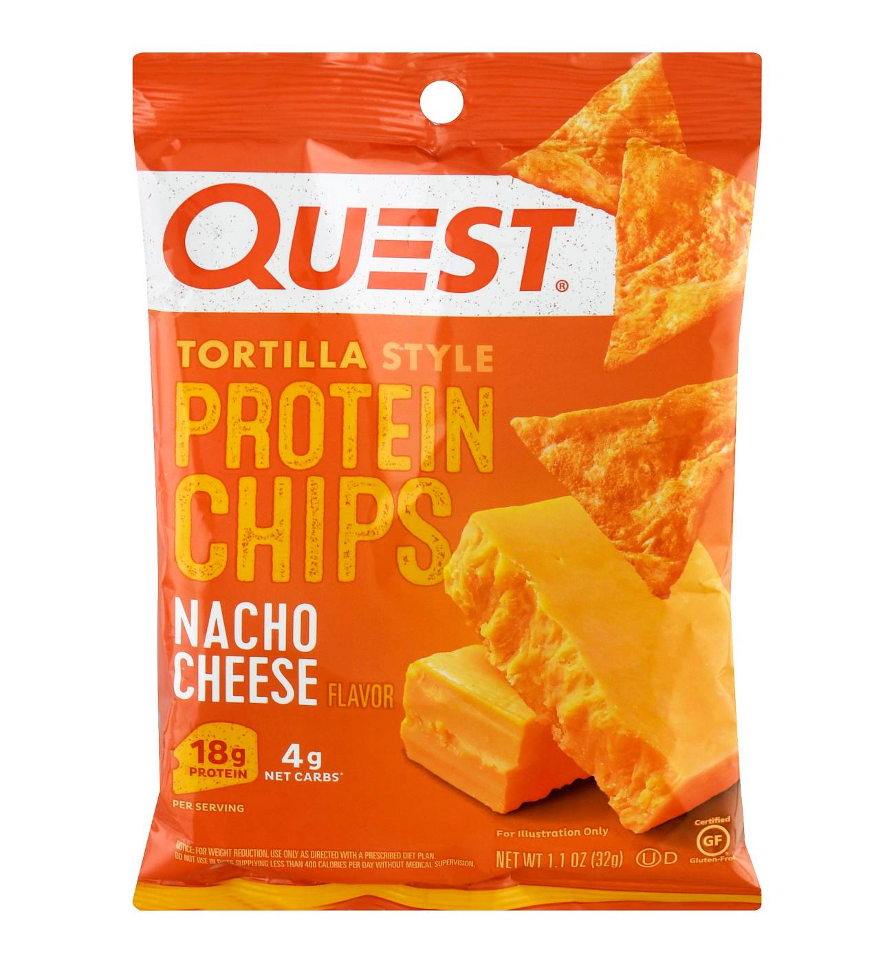 Quest Tortilla-Style 18g Protein Chips - Nacho Cheese; image 1 of 2