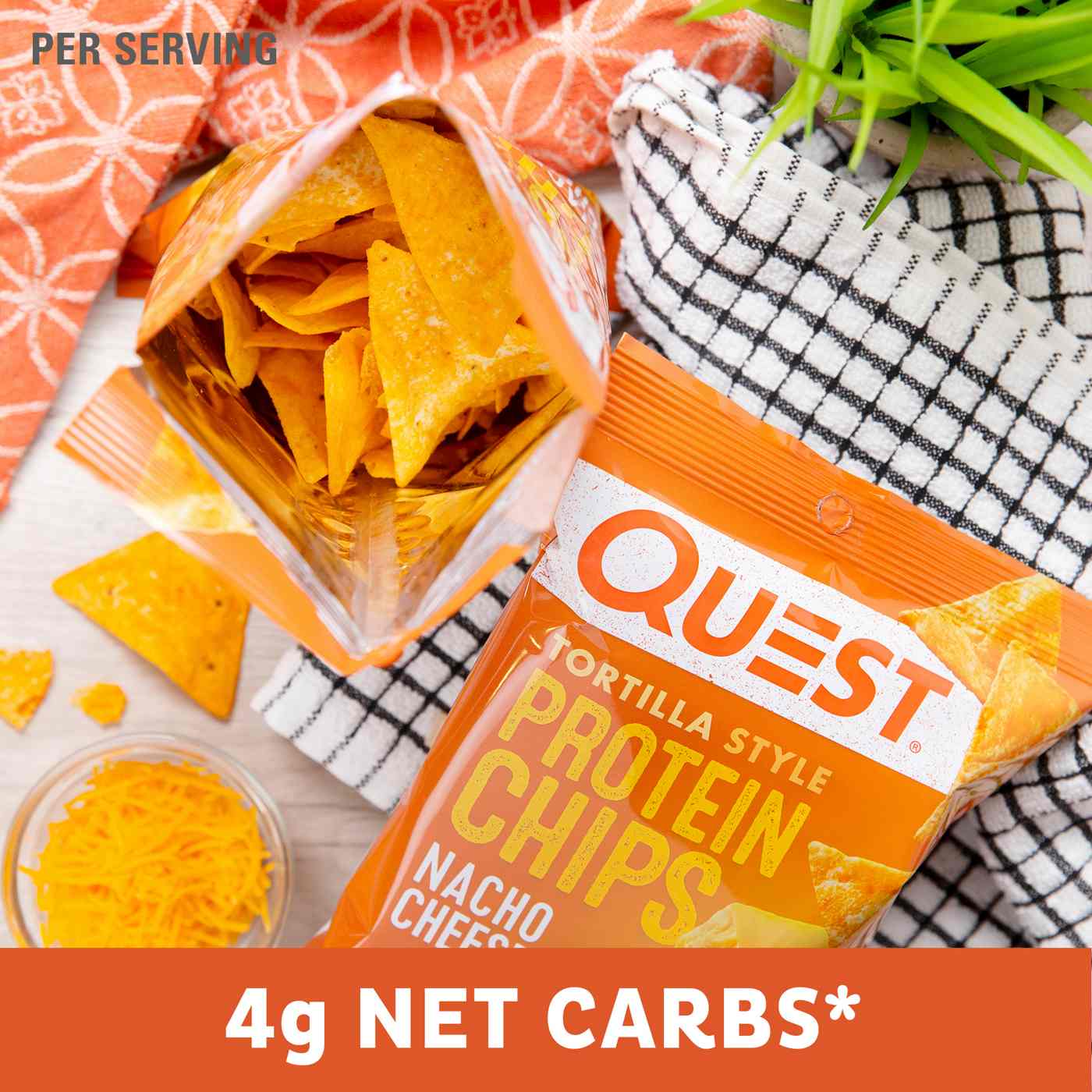 Quest Tortilla-Style 18g Protein Chips - Nacho Cheese; image 2 of 2