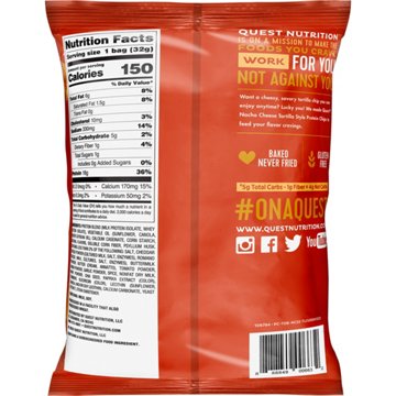 Quest Tortilla-Style 18g Protein Chips - Nacho Cheese