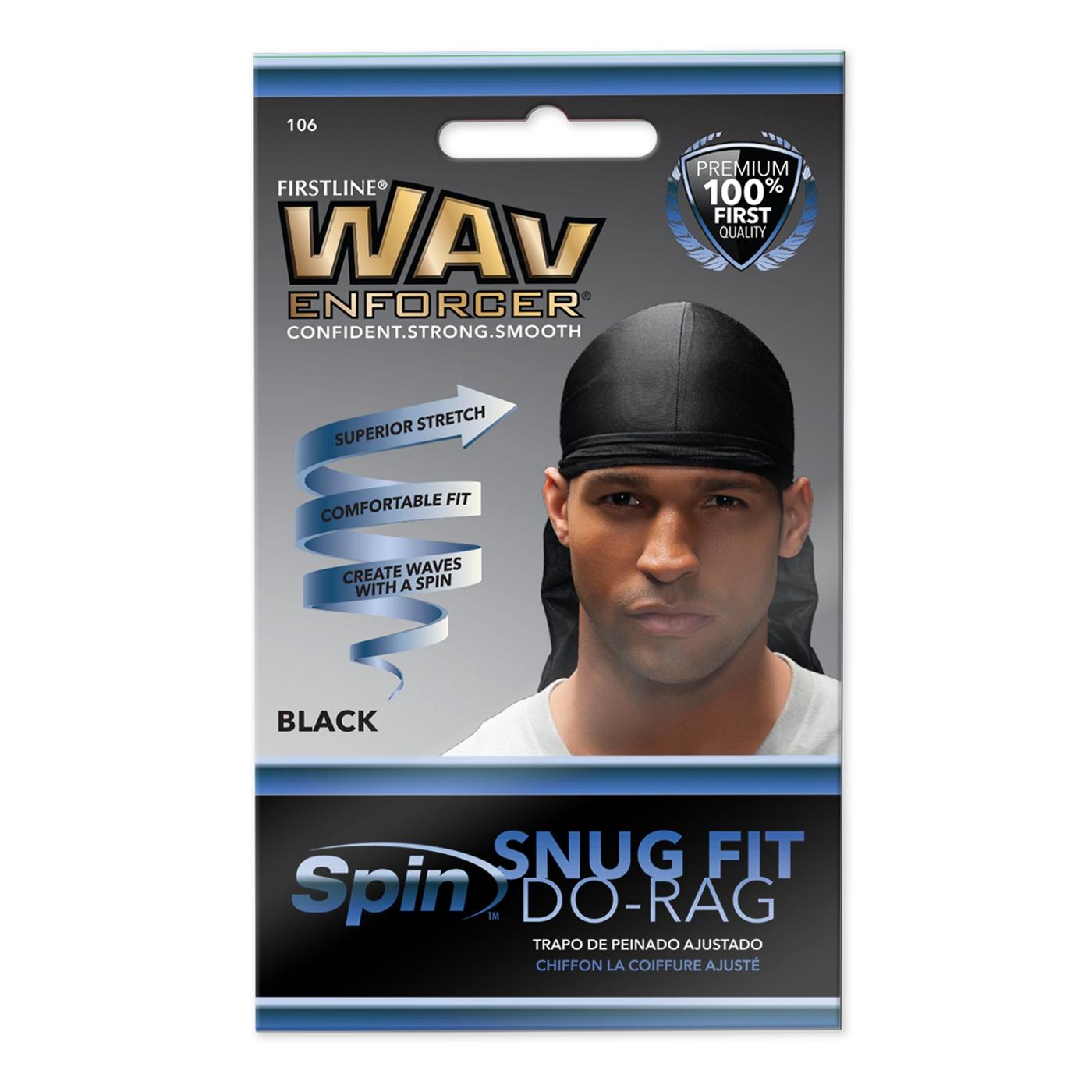 WavEnforcer Snug Fit Do-Rag - Black; image 1 of 3