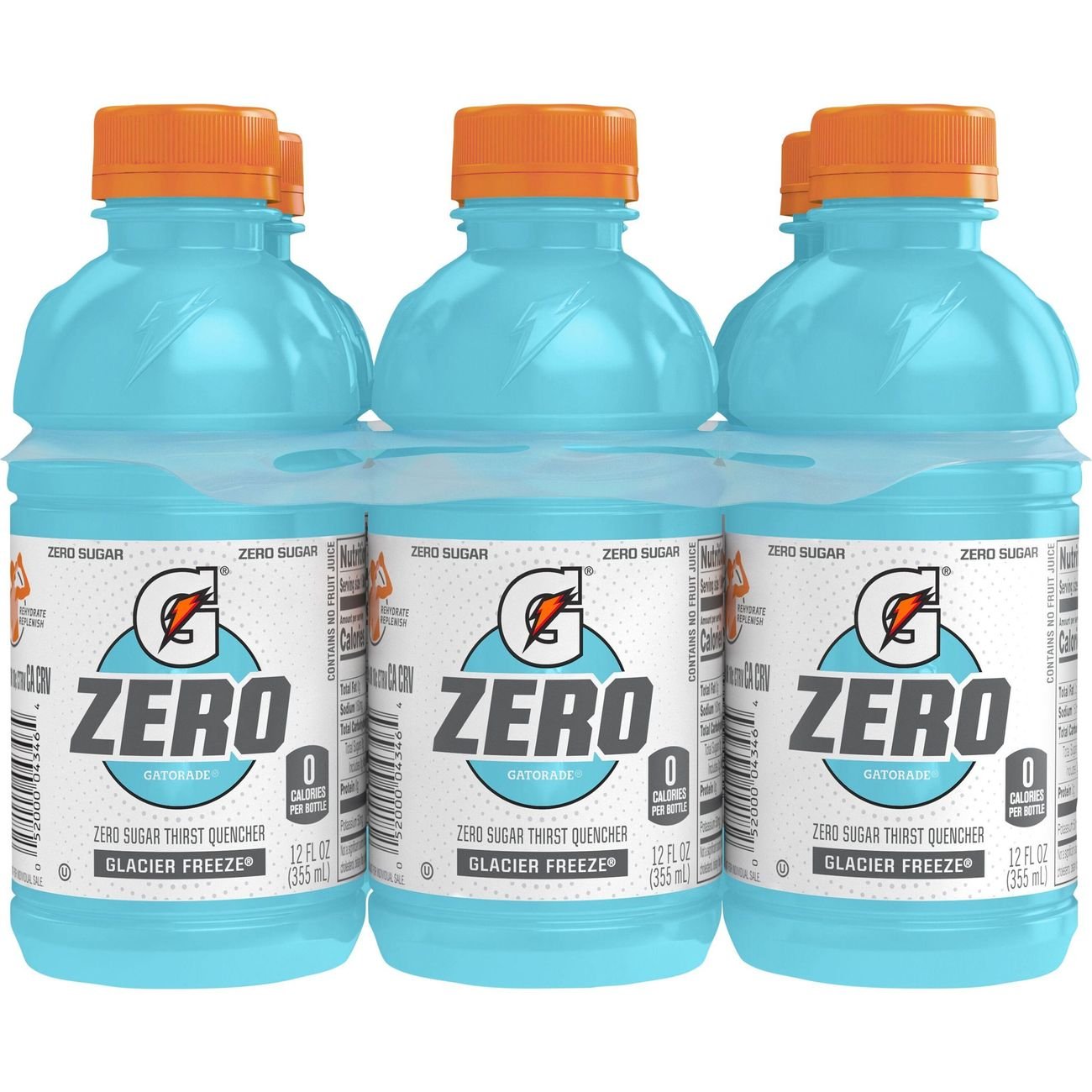 Gatorade Zero Glacier Freeze Thirst Quencher 6 pk Bottles, 12 oz