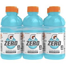 Gatorade Zero Glacier Freeze Thirst Quencher 6 pk Bottles, 12 oz