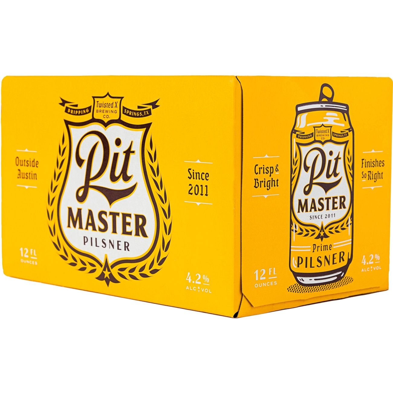 Twisted X Brewing Company Pitmaster Prime Pilsner 12 oz Cans Shop