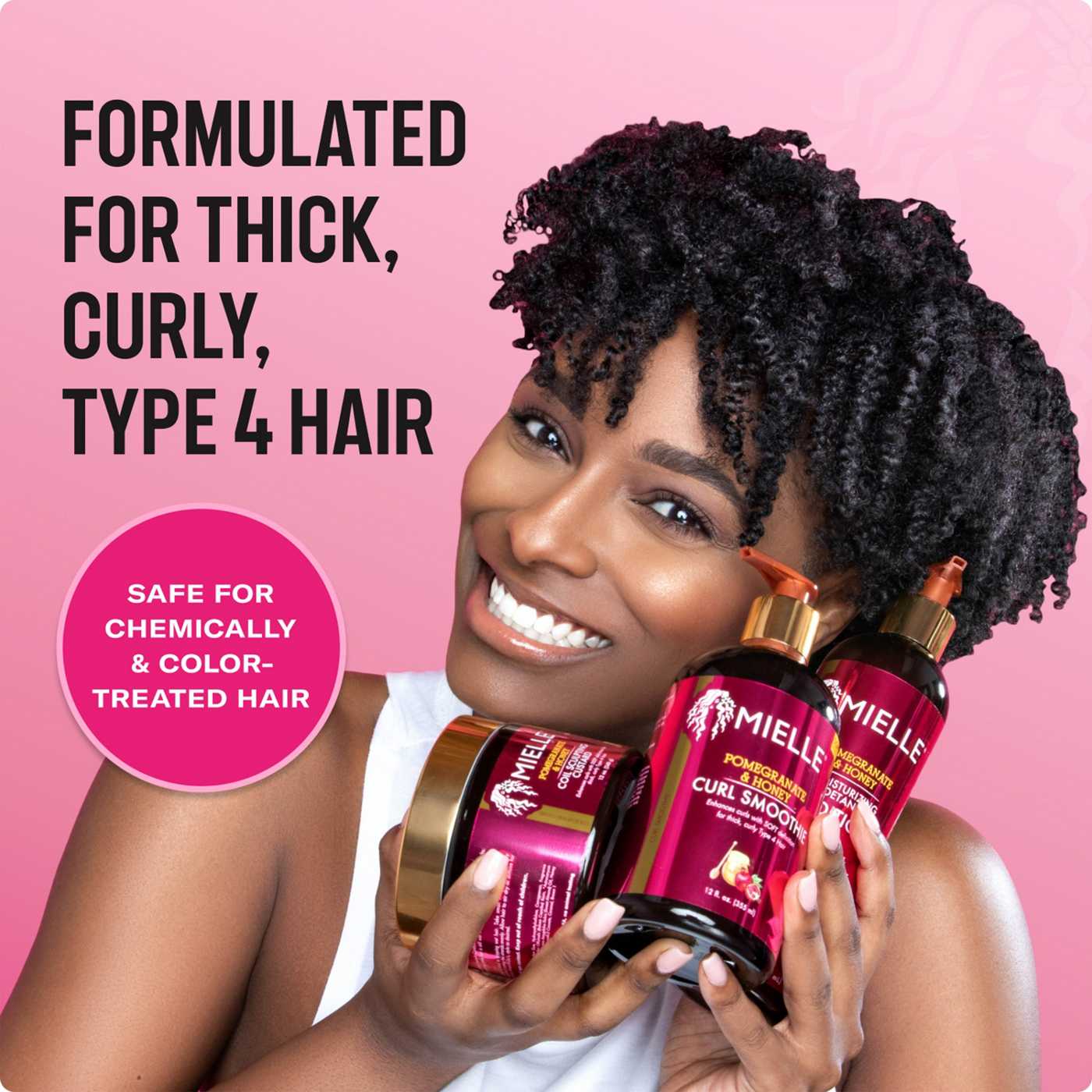 Mielle Curl Smoothie Hair Treatment - Pomegranate & Honey; image 4 of 10