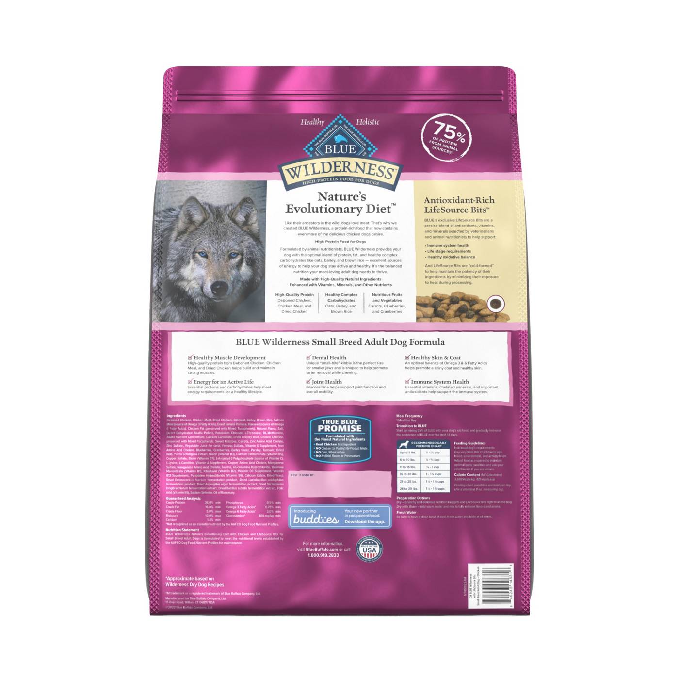 Blue Buffalo Wilderness Small Breed Chicken & LifeSource Bits Dry Dog Food; image 2 of 2