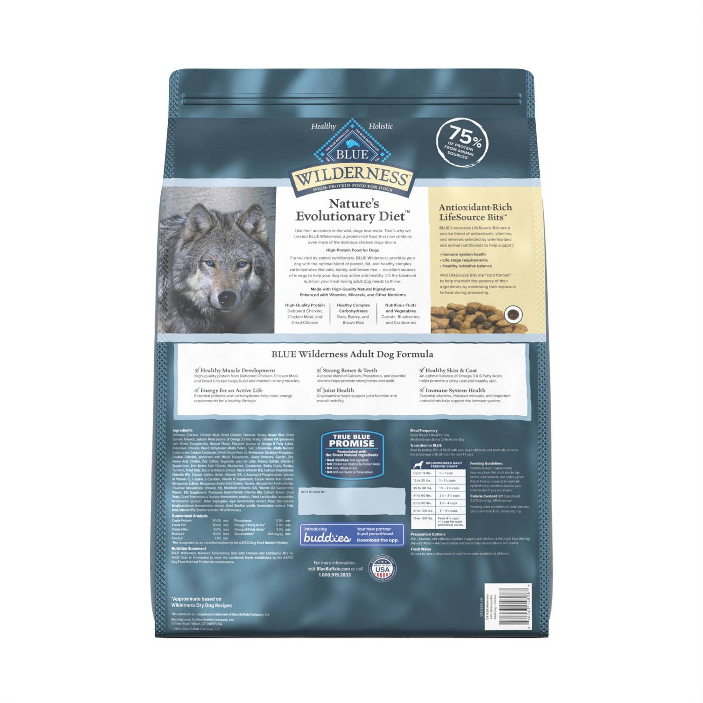 Blue Buffalo Wilderness Chicken High Protein Natural Adult Dry Dog Food; image 3 of 3