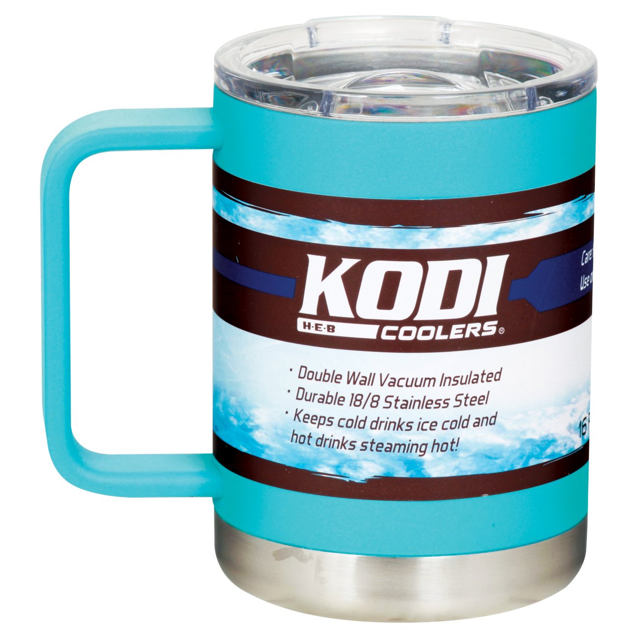KODI by HEB Stainless Steel Insulated Mug Matte Aqua Shop Travel