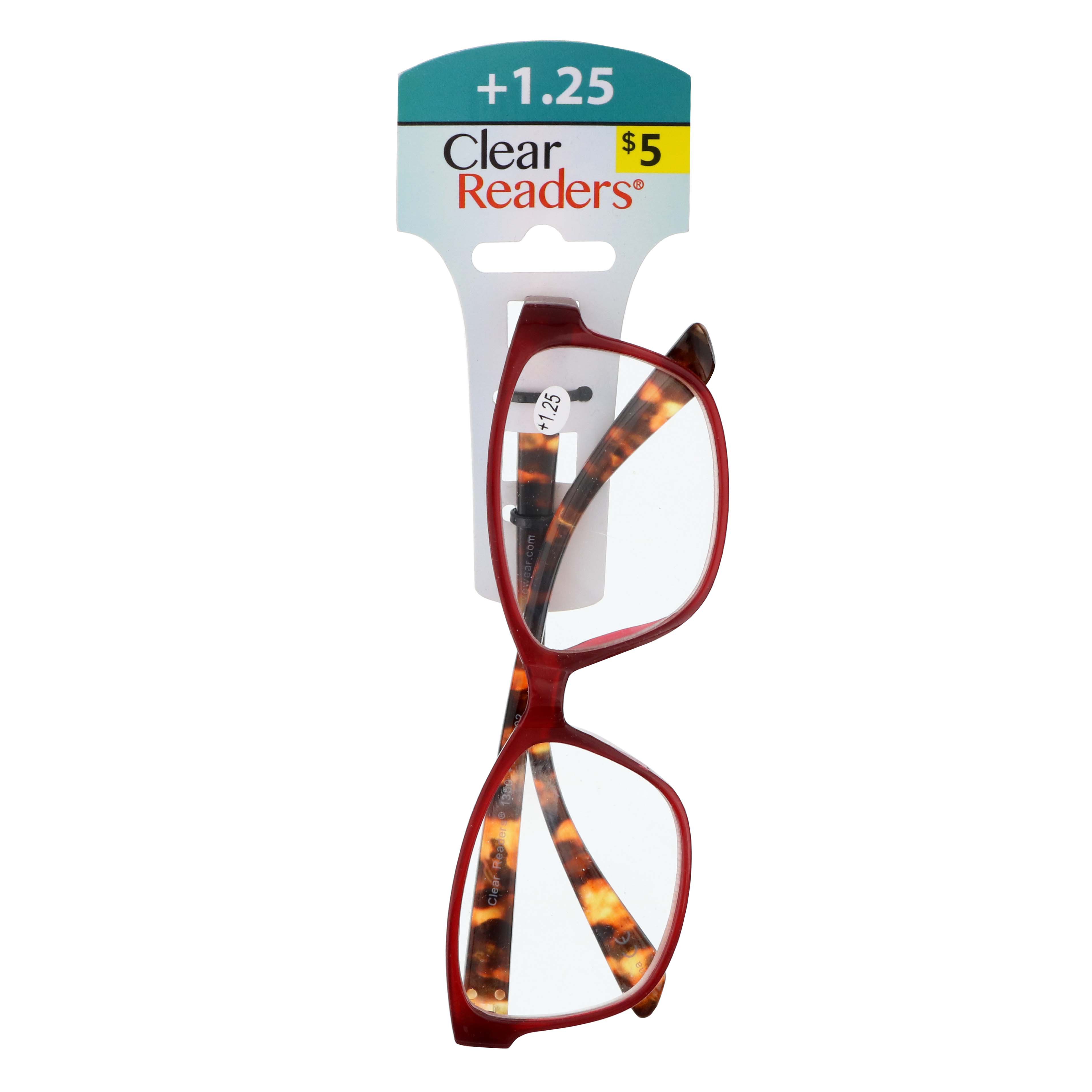 Select A Vision Clear Readers Glasses +1.25 Assorted Colors Shop