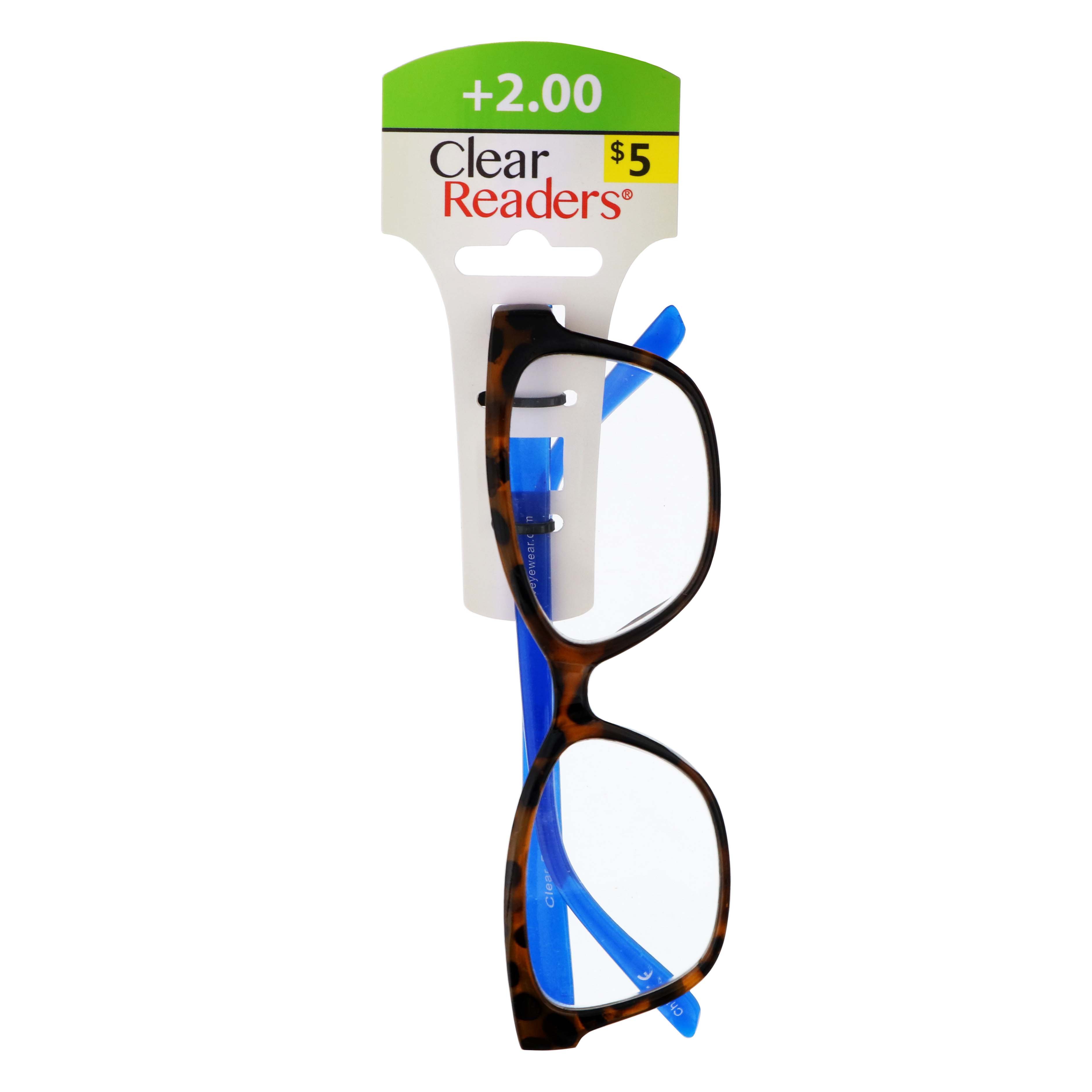 Select A Vision Clear Readers Glasses +2.00 Assorted Colors Shop