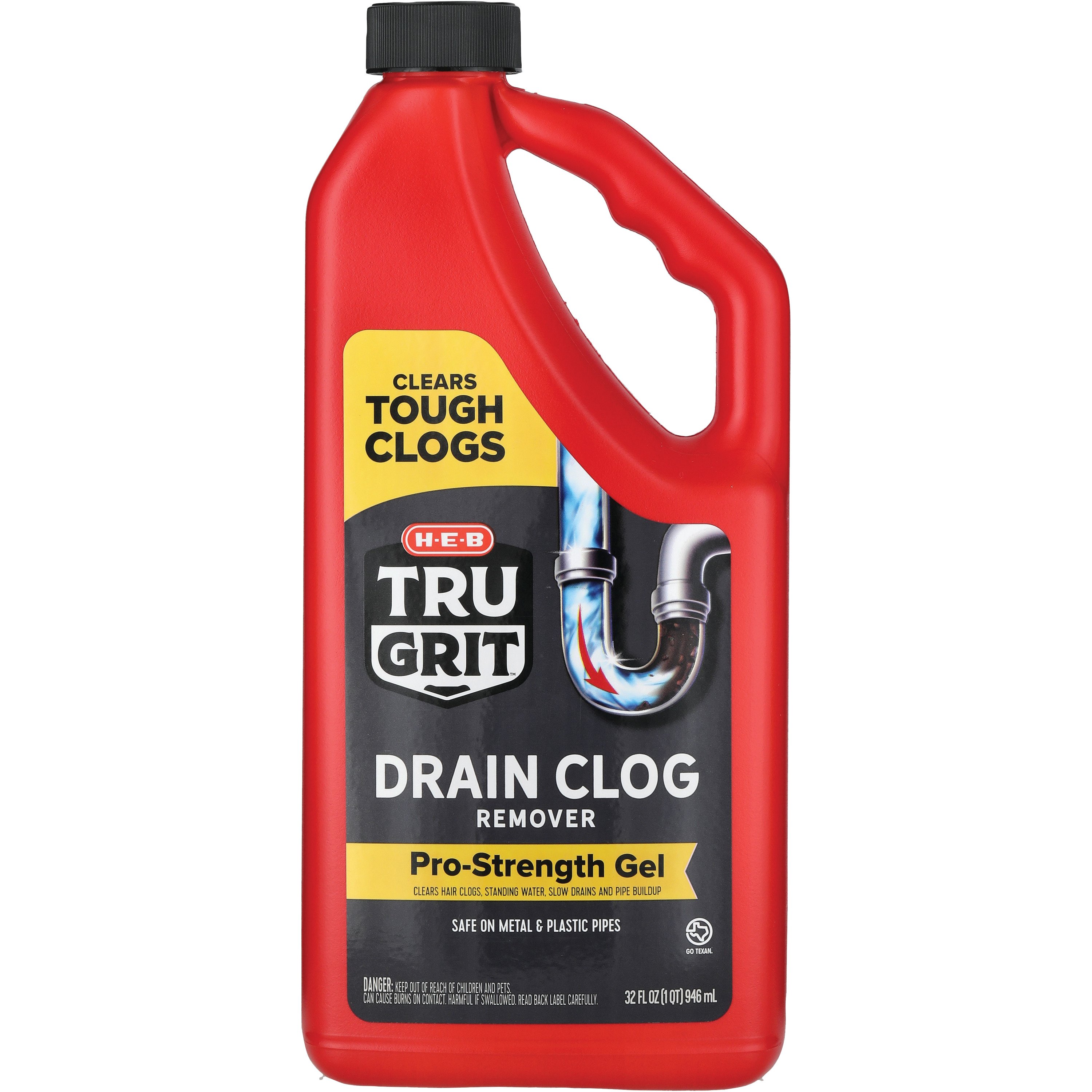 Tru Grit Drain Clog Remover Gel Max Shop Drain Cleaners at HEB