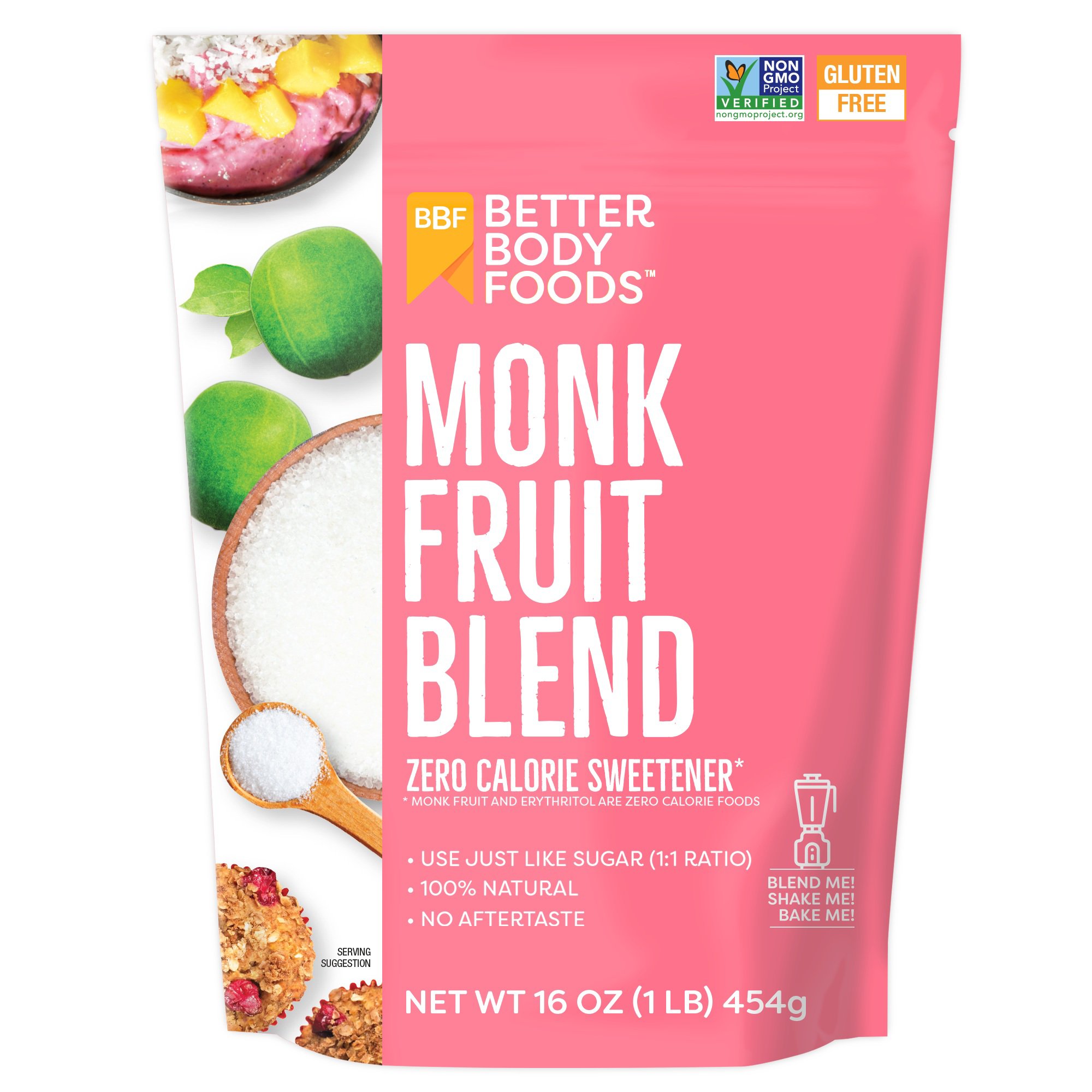 BetterBody Foods Monk Fruit Blend Zero Calorie Sweetener