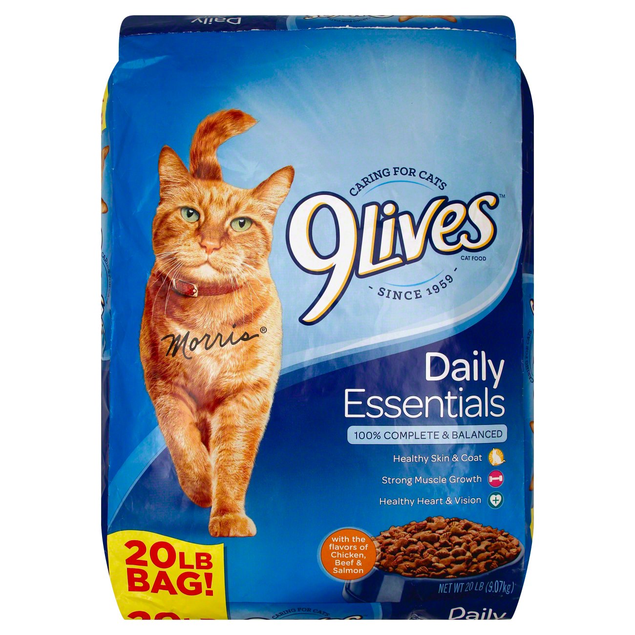 9Lives Daily Essentials Dry Cat Food, 20-Pound Bag 