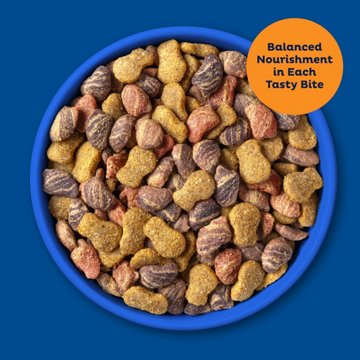 9Lives Daily Essentials Flavors of Chicken Beef & Salmon Dry Cat Food, 20 lb