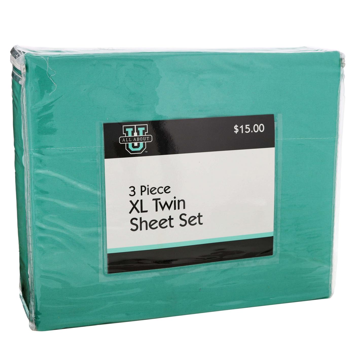 All About U 3 Piece Mint XL Twin Sheet Set Shop Sheet Sets