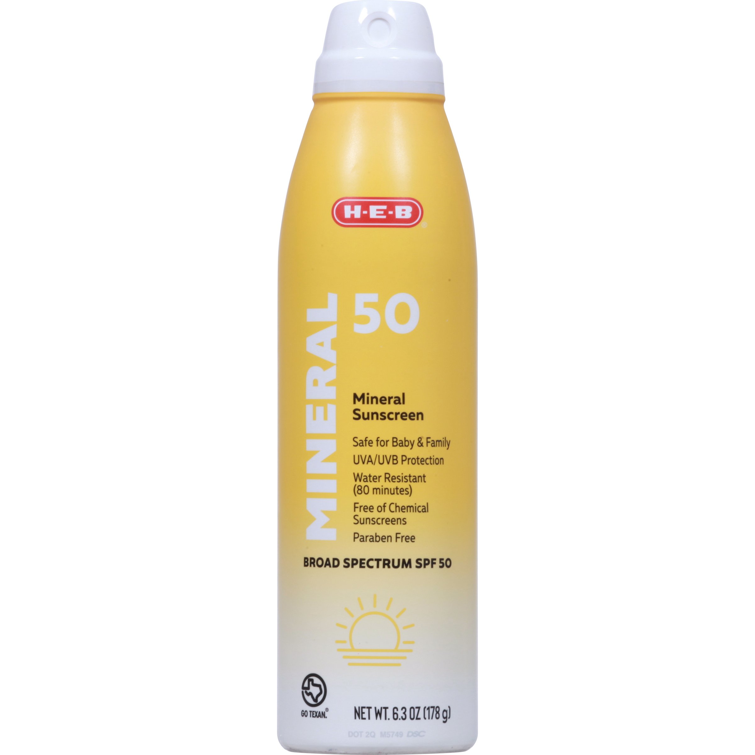 HEB Solutions Mineral Sunscreen SPF 50 Spray Shop Sunscreen & Self
