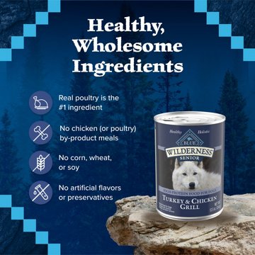 Blue Buffalo Wilderness Senior Wet Dog Food - Turkey & Chicken