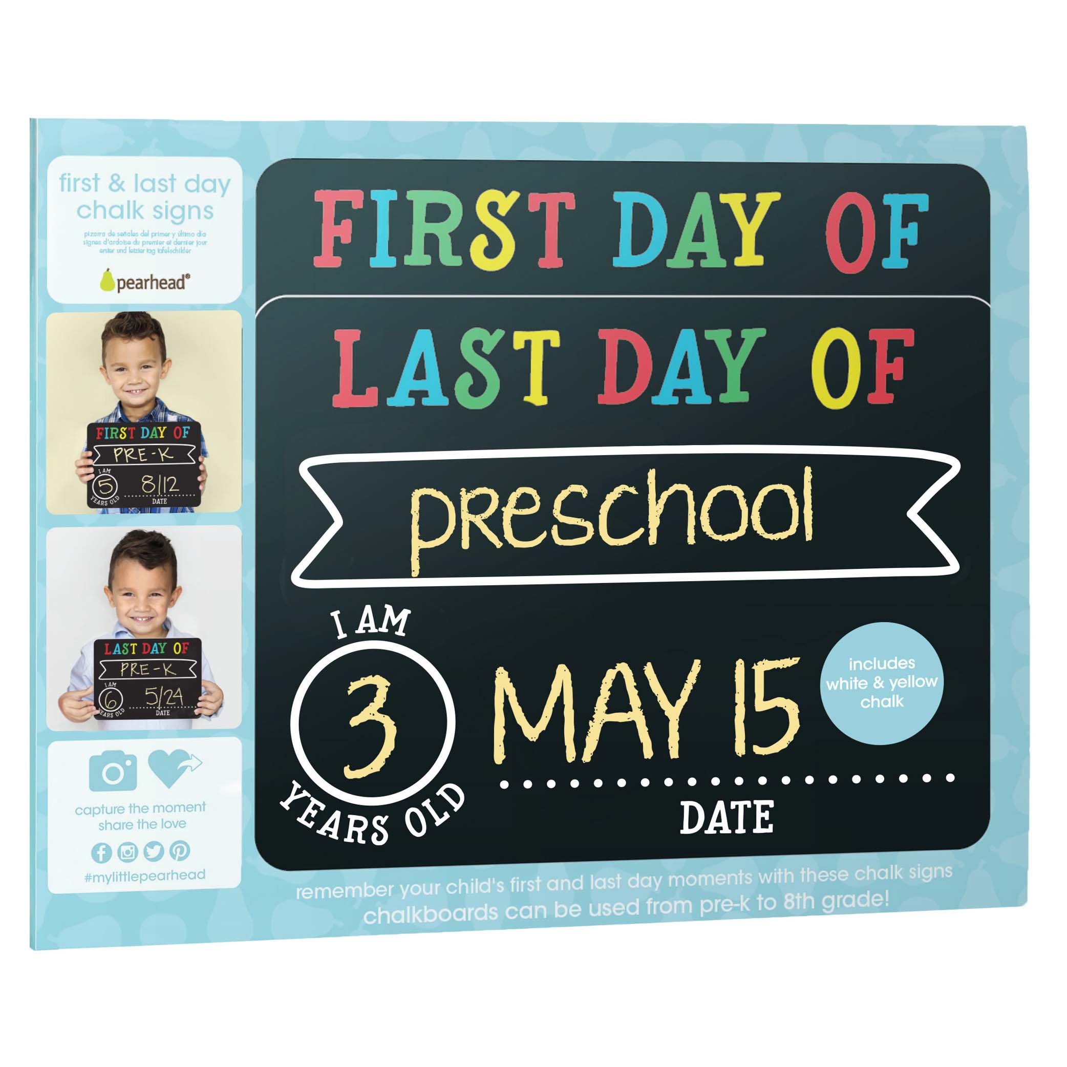 first day of school chalkboard – Pearhead
