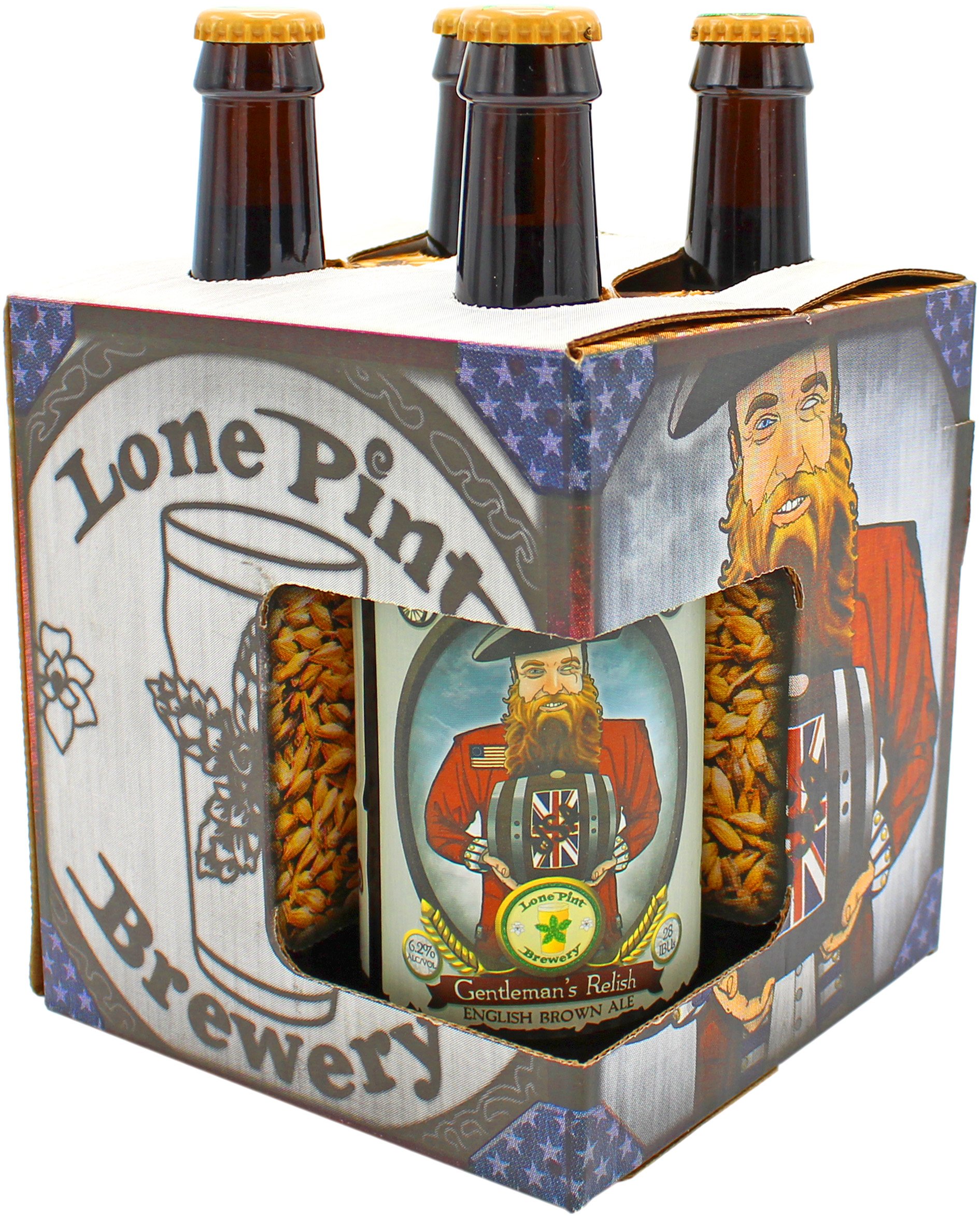 Lone Pint Brewery Gentleman's Relish English Brown Ale Beer 16.9 oz