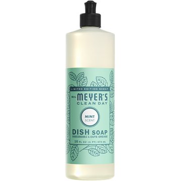 Mrs. Meyer's Clean Day Mint Dish Soap, 16 oz