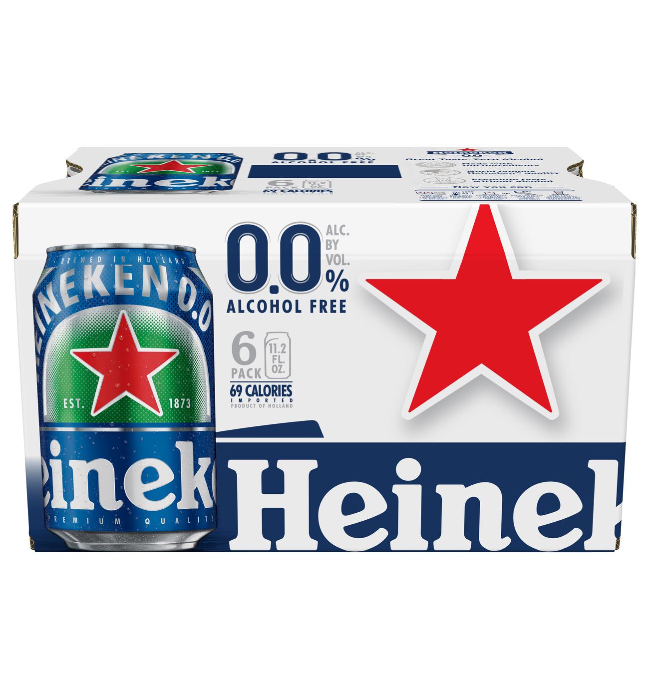 Heineken 0.0% Alcohol Free Beer 11.2 oz Cans; image 1 of 2