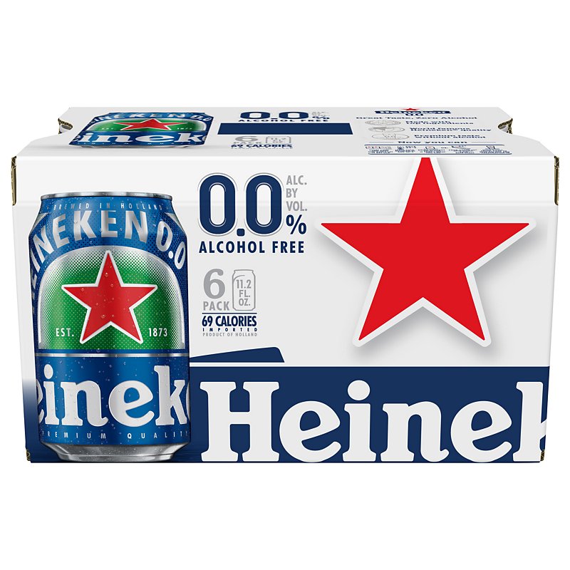 Heineken 0.0% Alcohol Free Beer 11.2 oz Cans - Shop Beer & Wine at H-E-B
