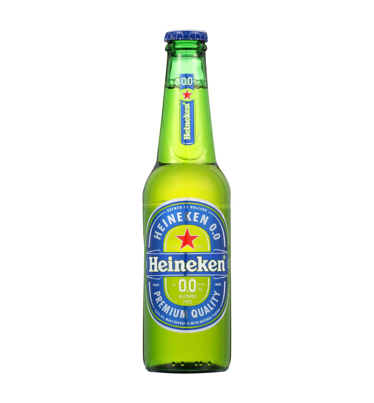 Heineken 0.0% Alcohol Free Beer 11.2 oz Bottles - Shop Beer at H-E-B