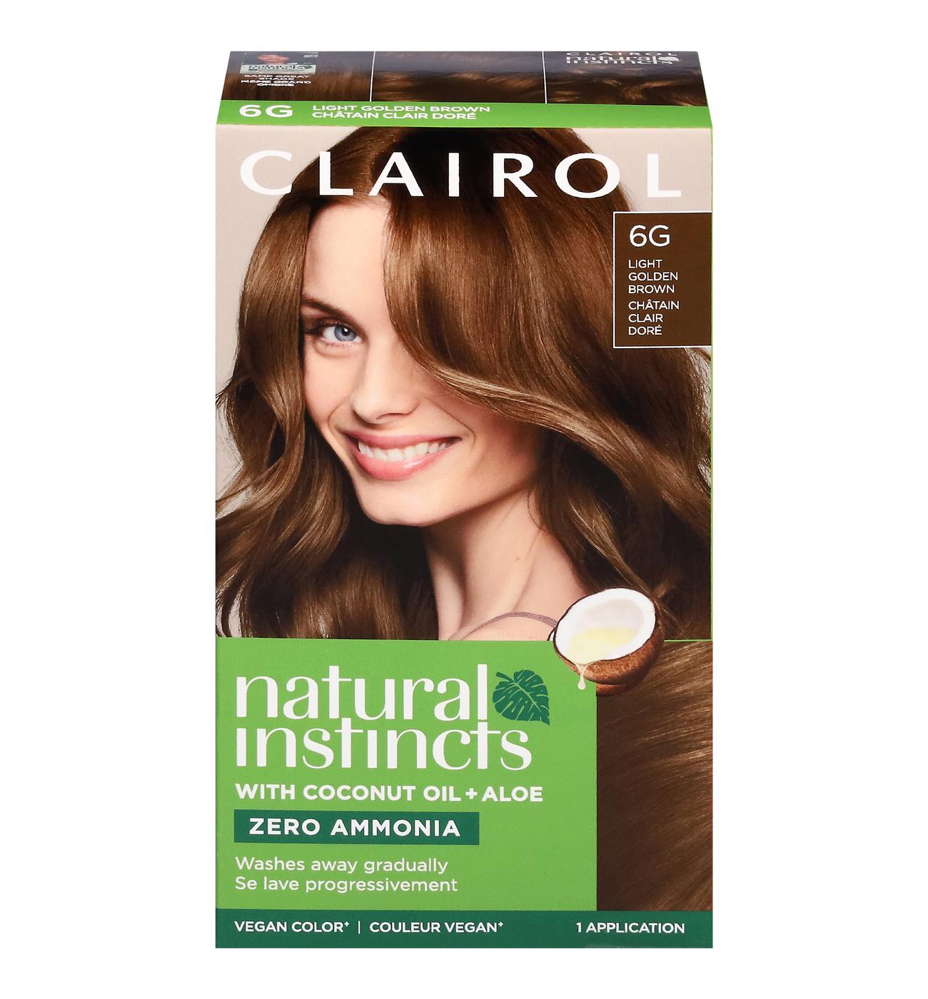 Clairol Natural Insticts Vegan Demi-Permanent Hair Color - 6G Light Golden Brown; image 1 of 11