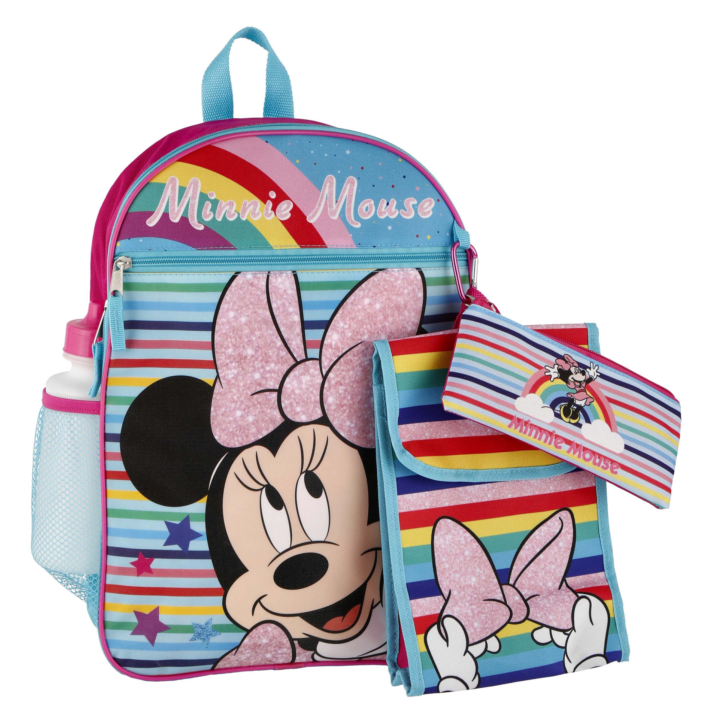 Accessory Innovations 5 Piece Kids Licensed Backpack Set Minnie