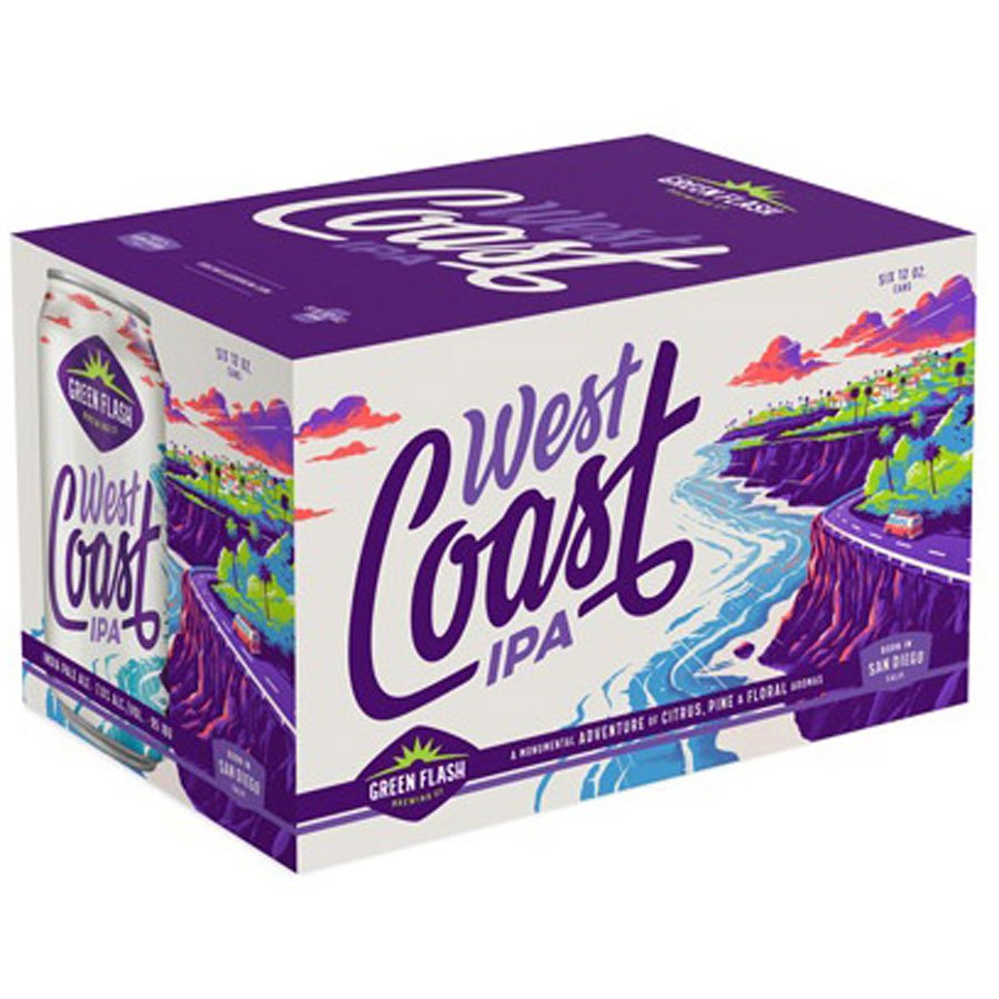 Green Flash West Coast IPA Craft Beer 6 pk Cans - Shop Beer at H-E-B