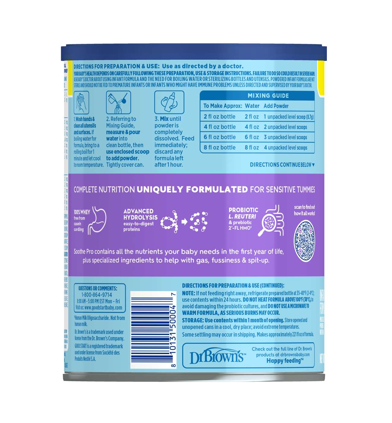 Dr Brown's Good Start Soothe Pro Comforting Probiotics Powder Infant Formula; image 2 of 5