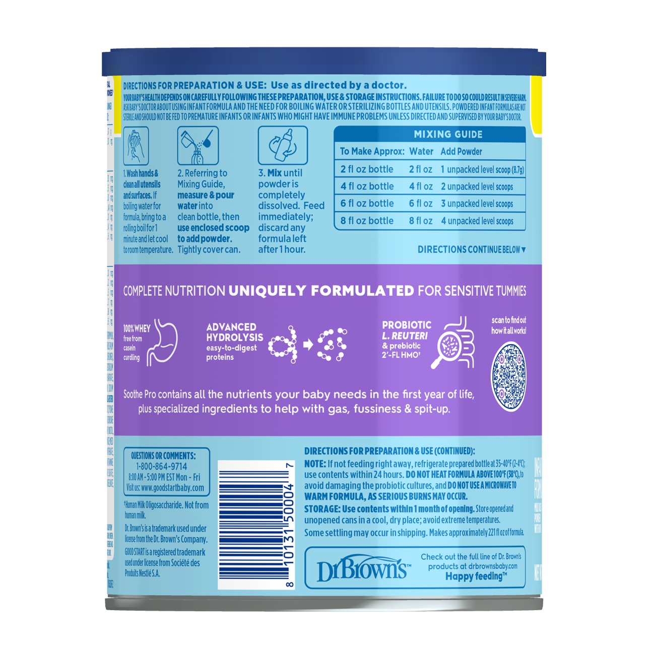 Brown's Good Start Soothe Pro Comforting Probiotics Powder Infant  Formula