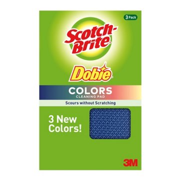 Scotch-Brite Dobie Colors All-Purpose Cleaning Pads, 3 pk