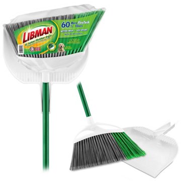 Libman Extra Large Angle Broom With Dustpan