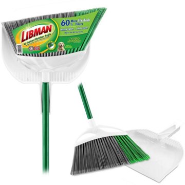 Libman Extra Large Angle Broom With Dustpan