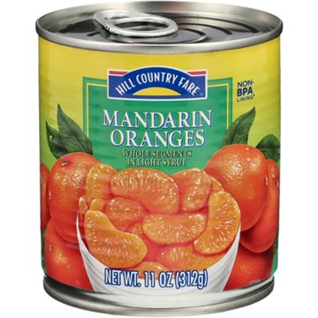 Hill Country Fare Mandarin Oranges - Light Syrup, 11 oz
