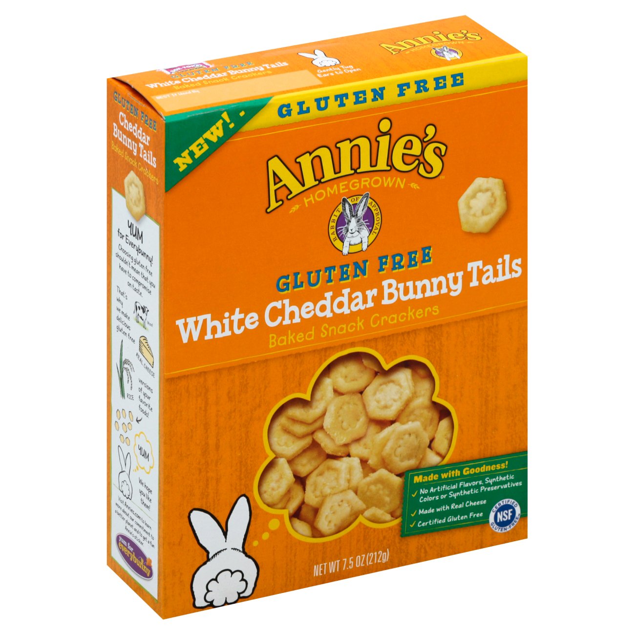 Annie's Homegrown Gluten Free White Cheddar Bunny Tails Baked Snack
