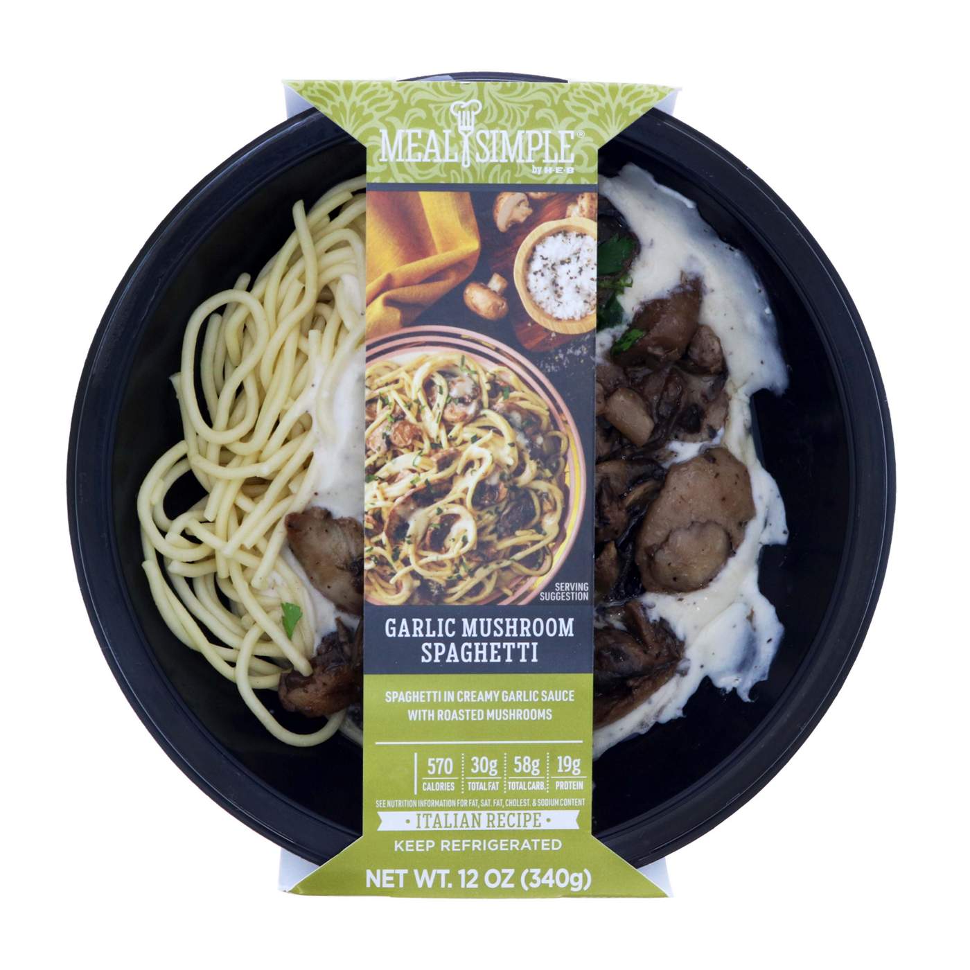 Meal Simple by H-E-B Garlic Mushroom Spaghetti Bowl; image 2 of 4