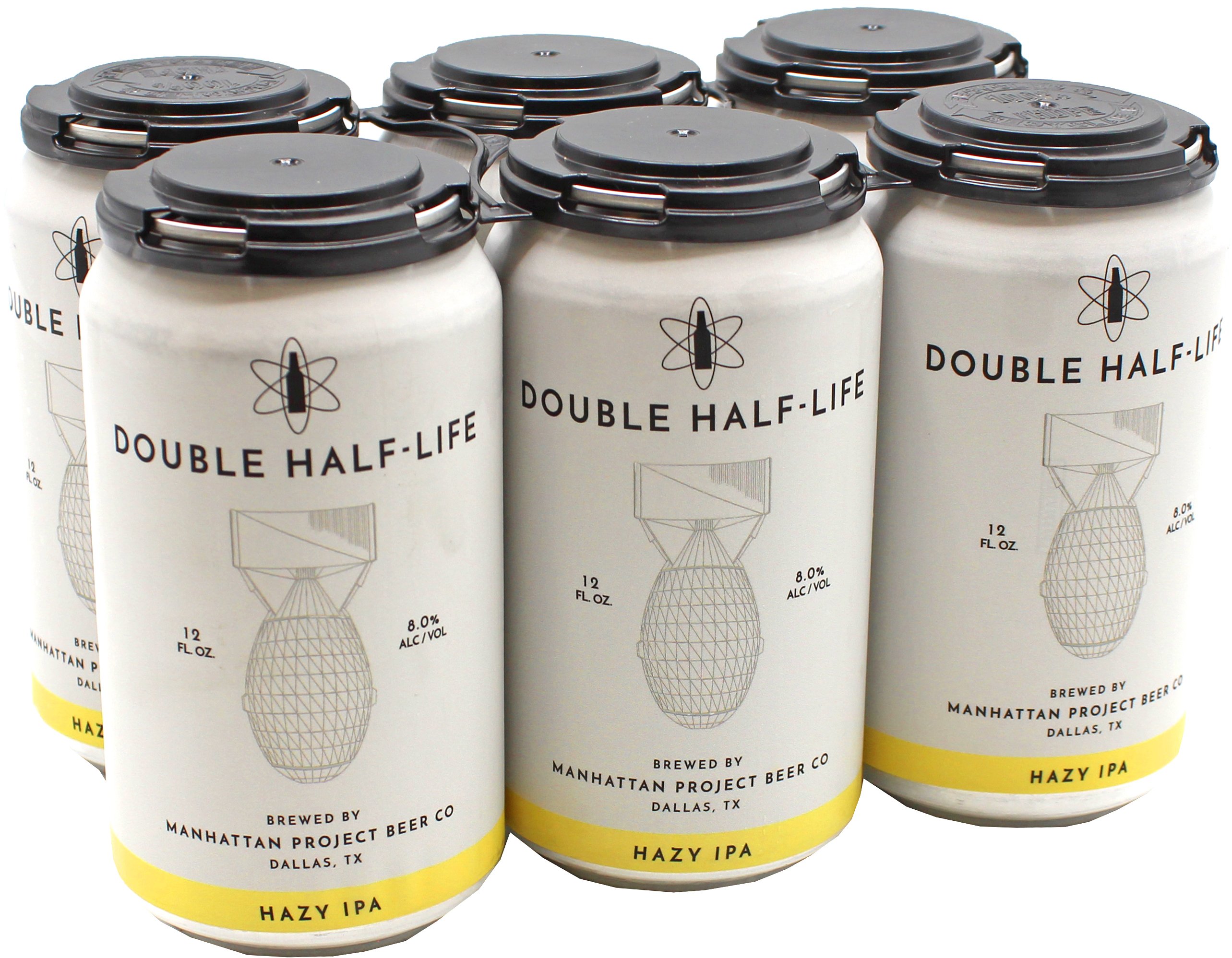 Manhattan Project Double Half Life Hazy IPA 6pk Cans, 12 oz