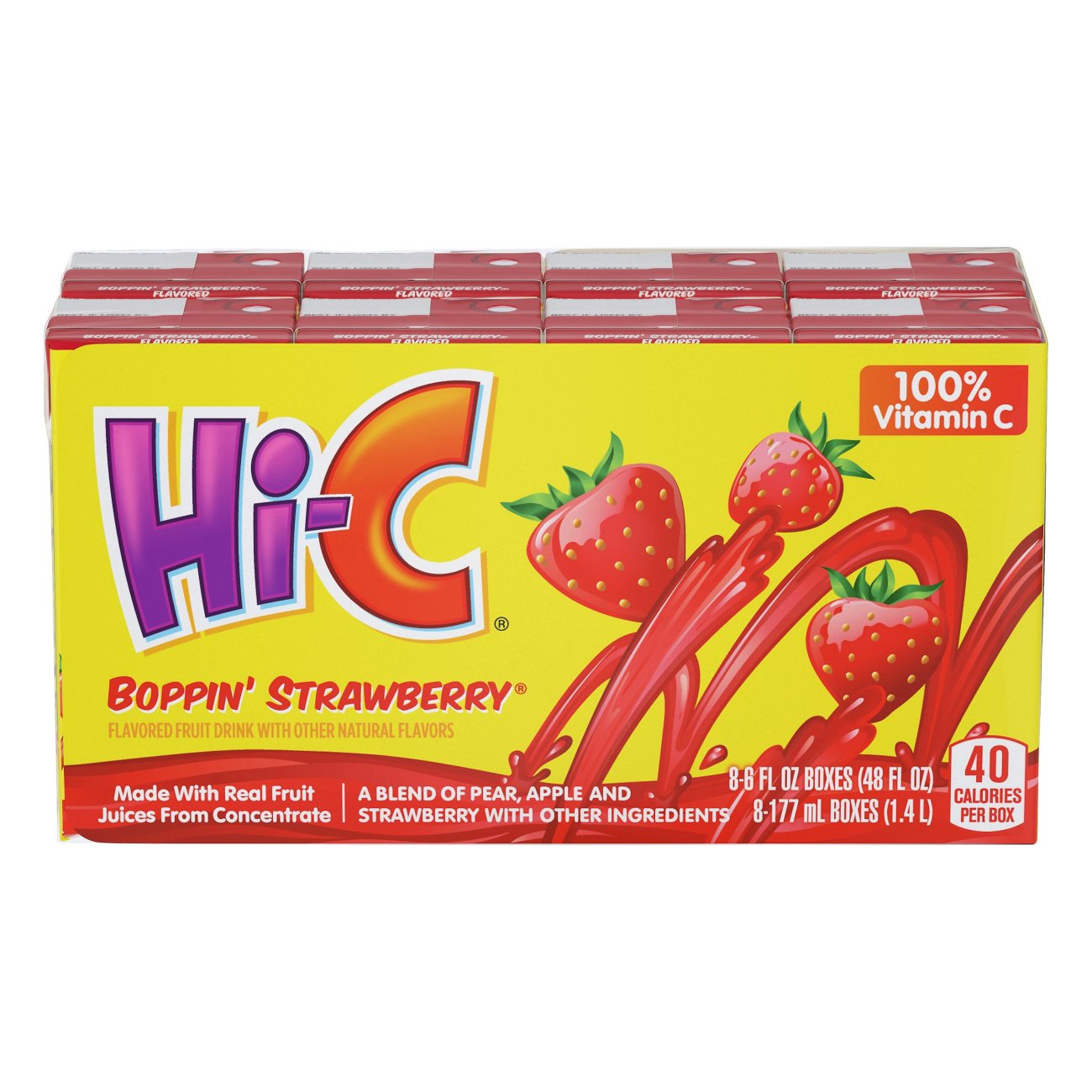 Hi-C Boppin' Strawberry 6 oz Boxes - Shop Juice at H-E-B