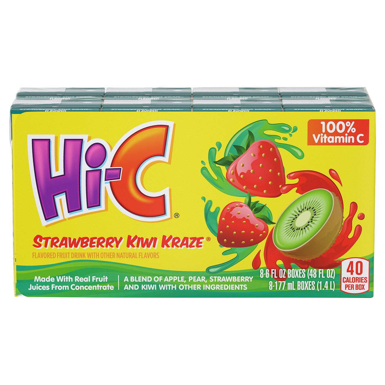 HiC Strawberry Kiwi Kraze 6 oz Boxes Shop Juice at HEB