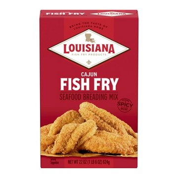 Louisiana Fish Fry Products Cajun Crispy Fish Fry Seafood Breading Mix, 22 oz
