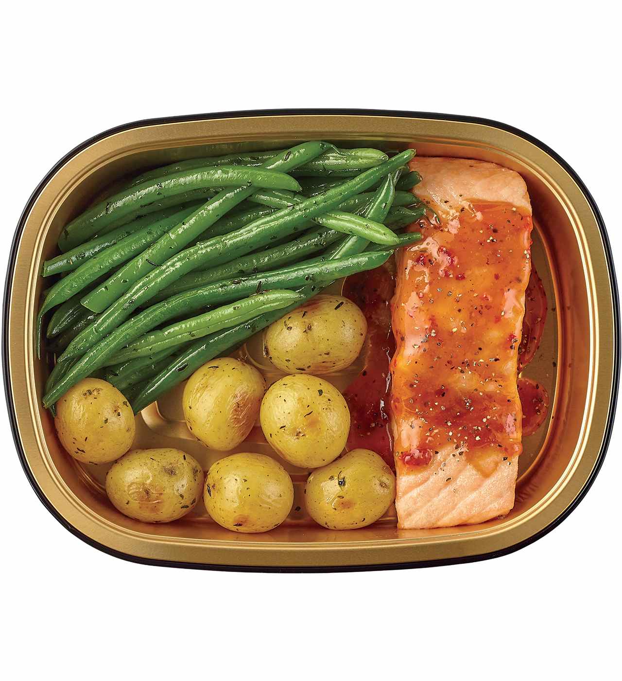 Meal Simple by H-E-B Honey Garlic Salmon, Green Beans & Potatoes; image 1 of 5