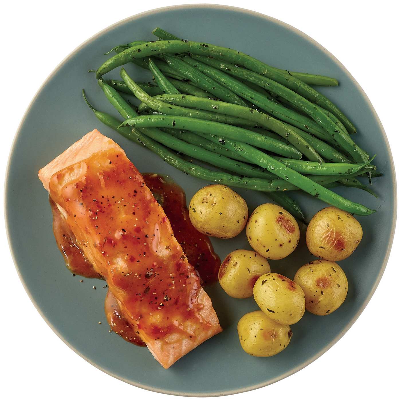 Meal Simple by H-E-B Honey Garlic Salmon, Green Beans & Potatoes; image 2 of 5