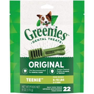 Greenies Original Teenie Natural Dental Care Dog Treats, 22 ct