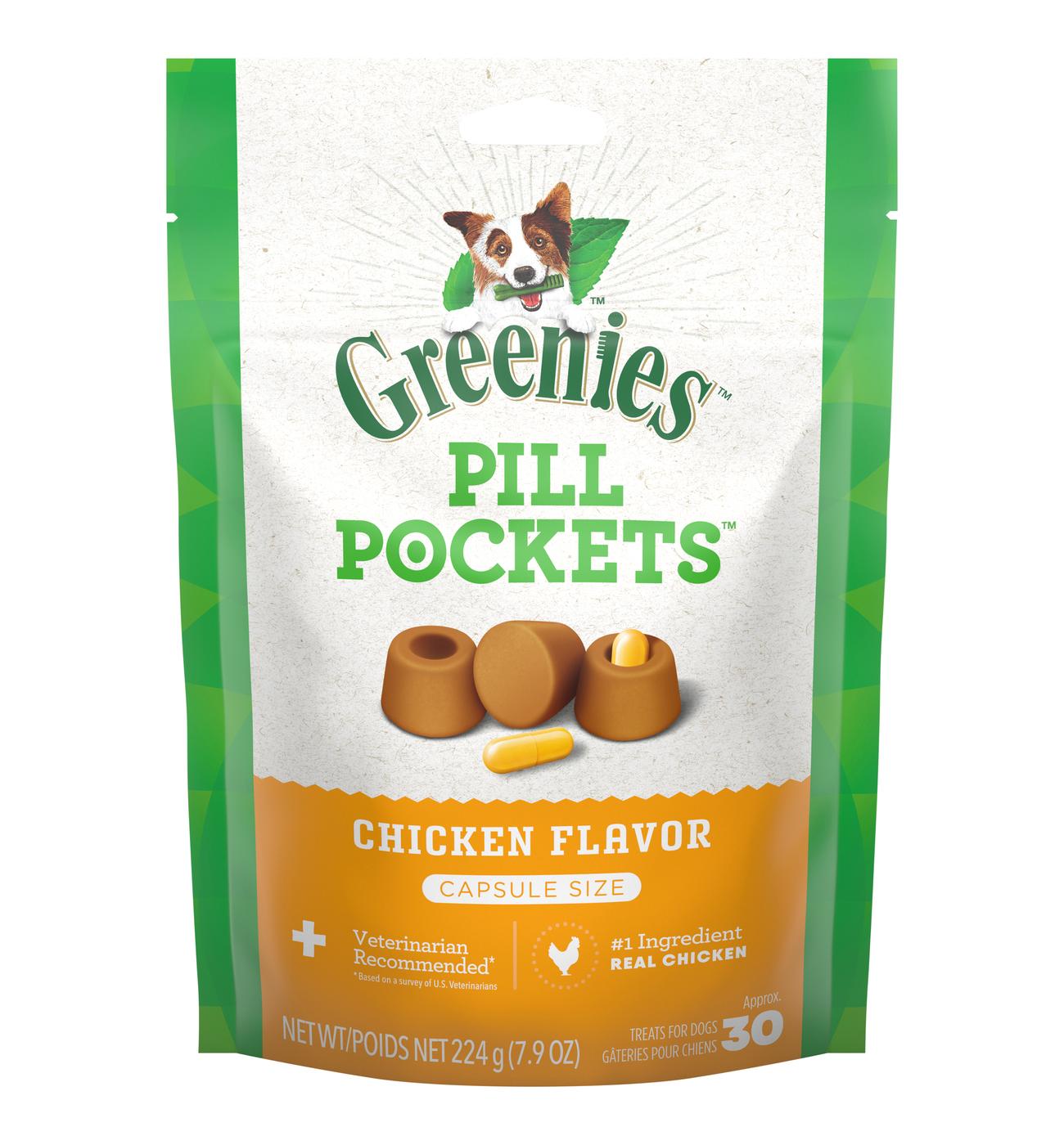 GREENIES PILL POCKETS for Dogs Capsule Size - Chicken Flavor; image 1 of 5