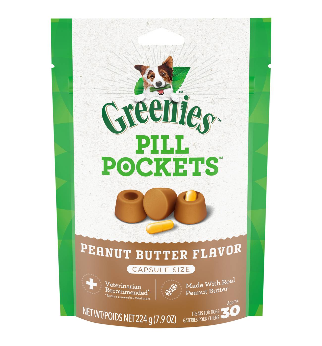 GREENIES PILL POCKETS for Dogs - Real Peanut Butter Flavor; image 1 of 5