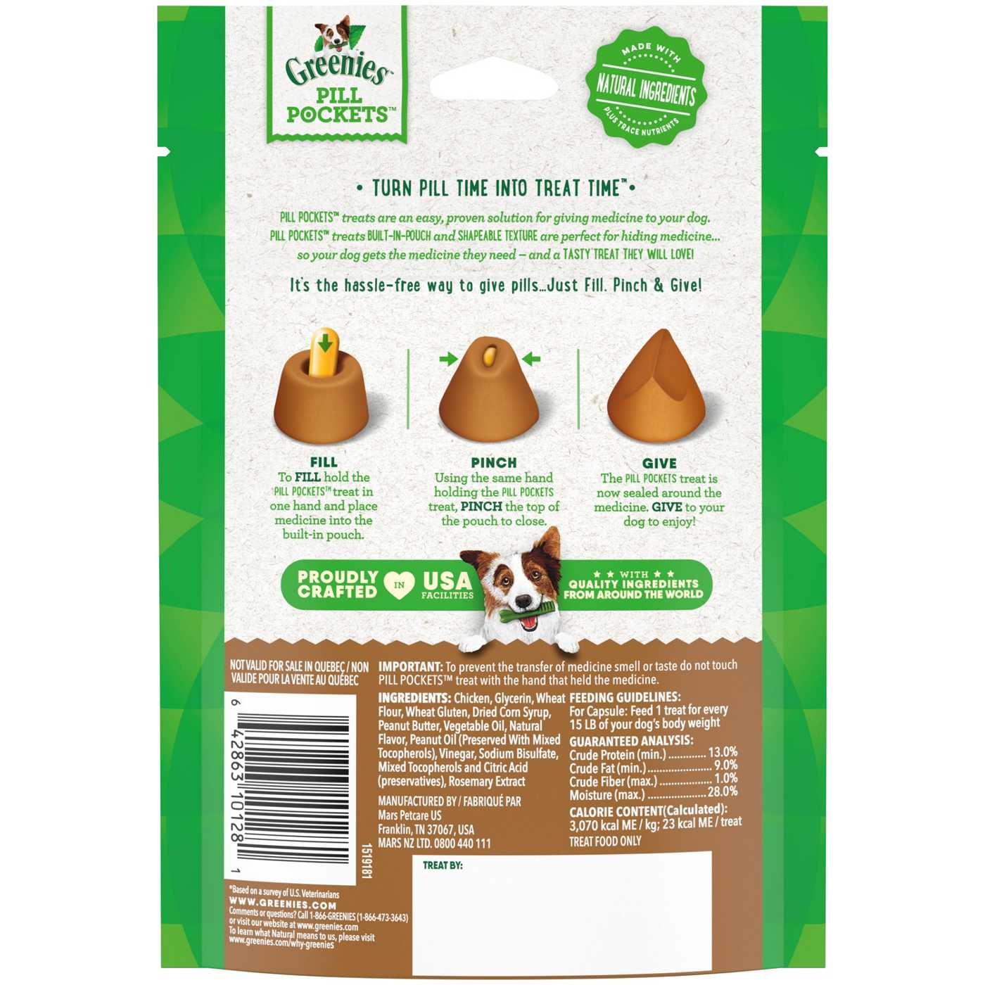 GREENIES PILL POCKETS for Dogs - Real Peanut Butter Flavor; image 4 of 5