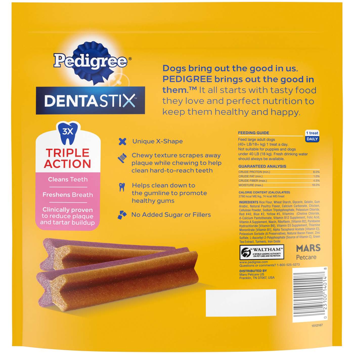 Pedigree Dentastix Dual Flavor Bacon & Chicken Dog Treats; image 4 of 5