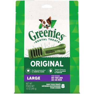 Greenies Original Large Natural Dental Care Dog Treats, 8 ct